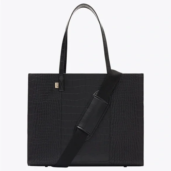Beis - The Large Work Tote 
in Black Croc Purse - Picture 8 of 9